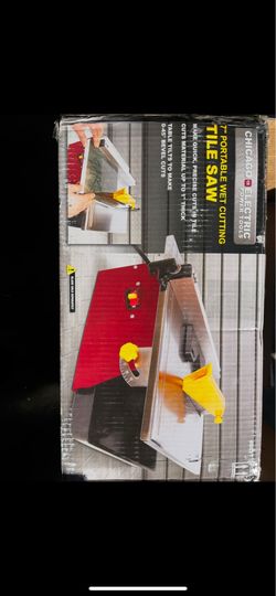 CHICAGO ELECTRIC POWER TOOLS 4.8 Amp, 7 in. Table Top Wet Cut Tile Saw
