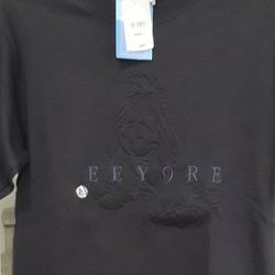 Disney Store Winnie The Pooh "Eeyore" Short Sleeve Shirt - Navy Blue - New With Tags