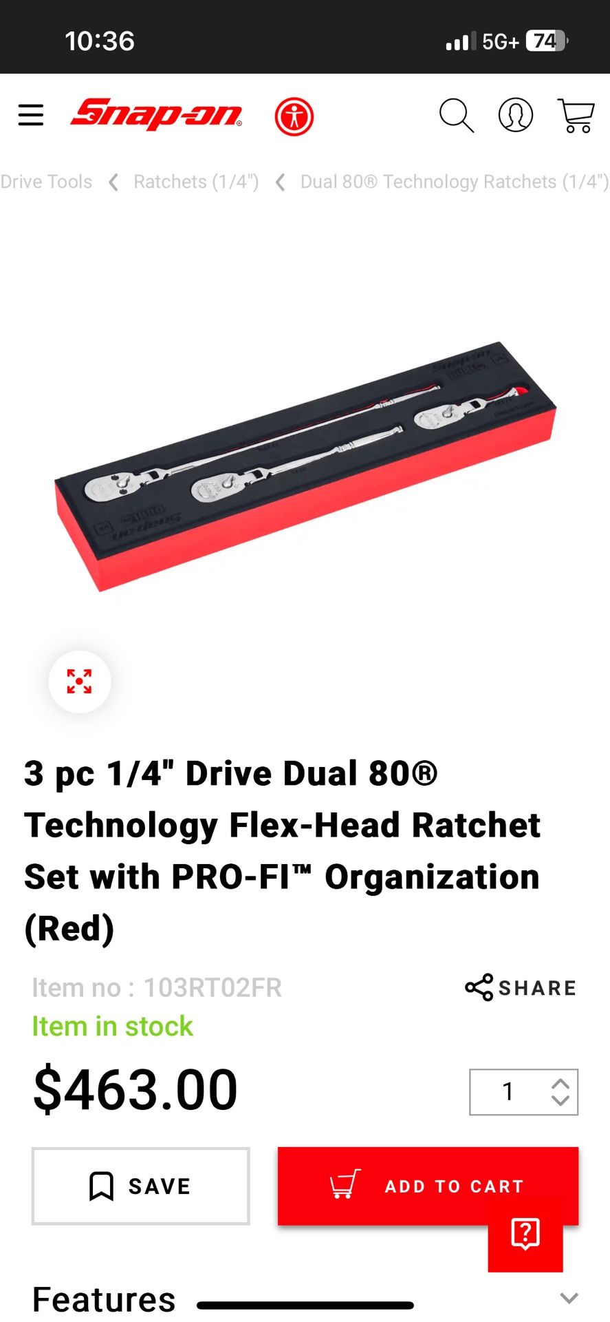 Snap On Ratchet Set 