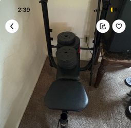 Weight bench and weights