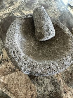 Vintage traditional volcanic Molcajete