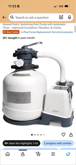 Intex 3000 gph sand filter ran for 1 summer only