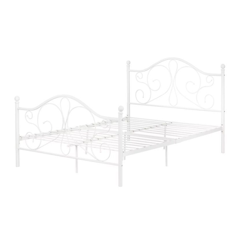 IKEA White Metal Bed Frame