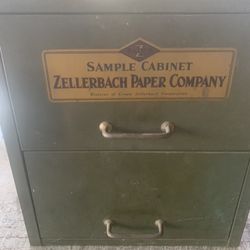 Vintage Sample Cabinet For Zellerbach Paper Company With Built In Dividers 