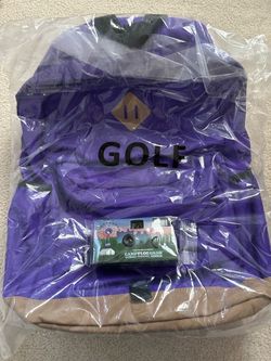 Purple Golf Wang Backpack from Camp Flog Gnaw 2019 plus disposable camera