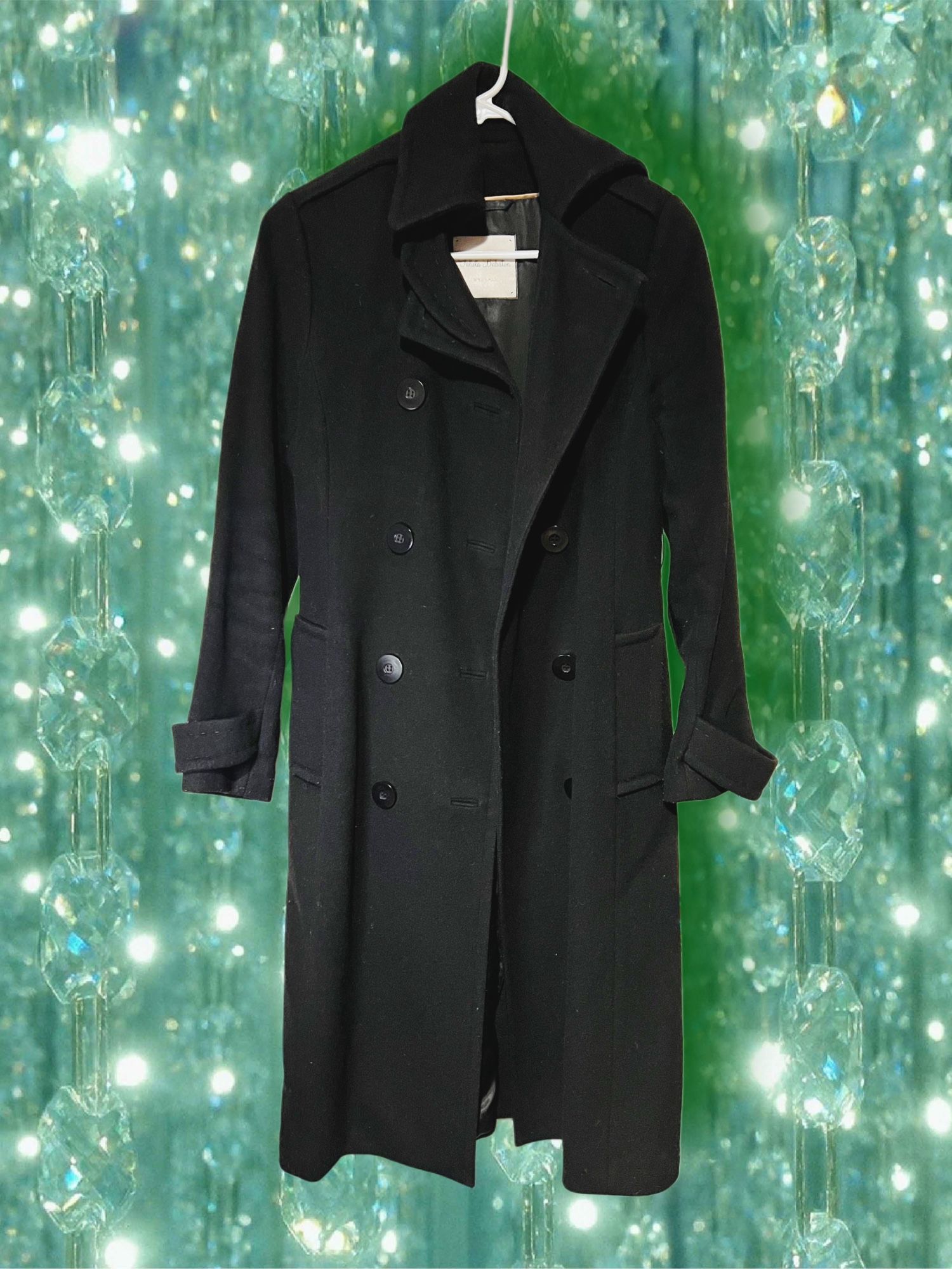 Babaton by Aritzia Black Wool Long Coat β XXS