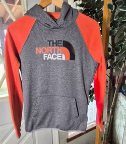 The North Face grey and orange hoodie Size S #outdoor #hiking