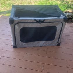Soft dog crate with cushion