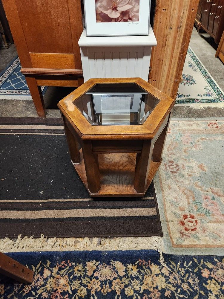 Hexagon MCM End Table