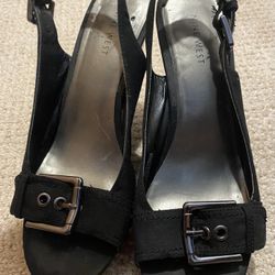 Black Wedge Heels