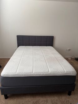 Queen bed with frame