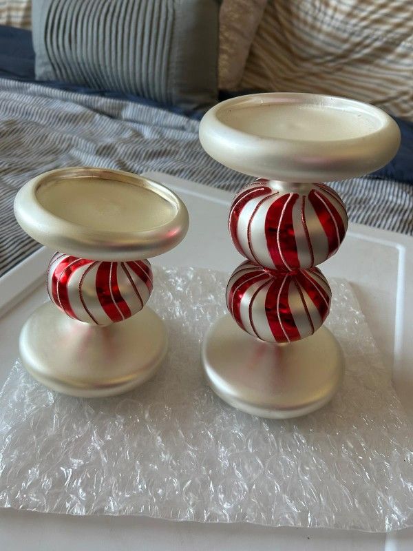 Peppermint Candle Holders