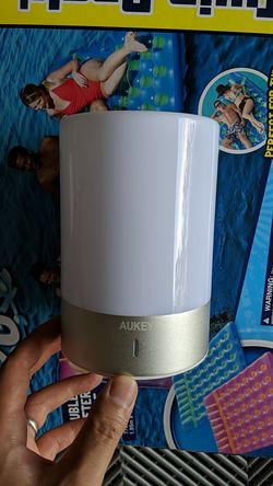 AUKEY Cordless Lamp Rechargeable Table Lamp LED Bedside Lamp with Dimmable Warm White Light & Color Changing RGB, Touch Lamp for Bedrooms