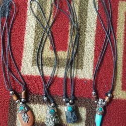 Unisex necklace Turquoise, Pyret,tourmaline From Machu Pichu Peru Each $9