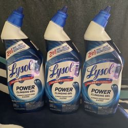 NEW! Lysol 2 In 1 Power Cling Gel Toilet Cleaner