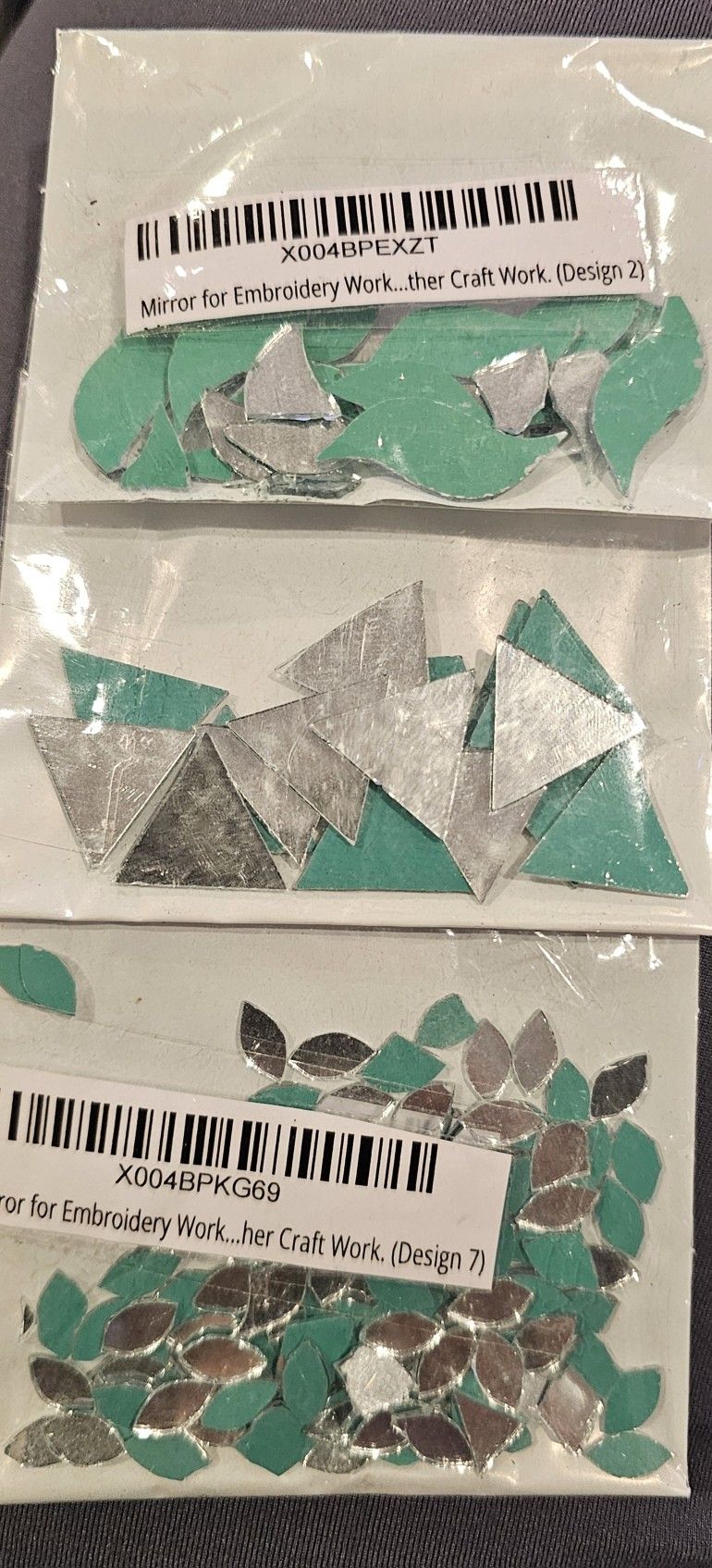 Mirrors For Embroidery Work, 3 Types, $10