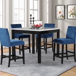 Blue Dining Table With chairs Delivery available 