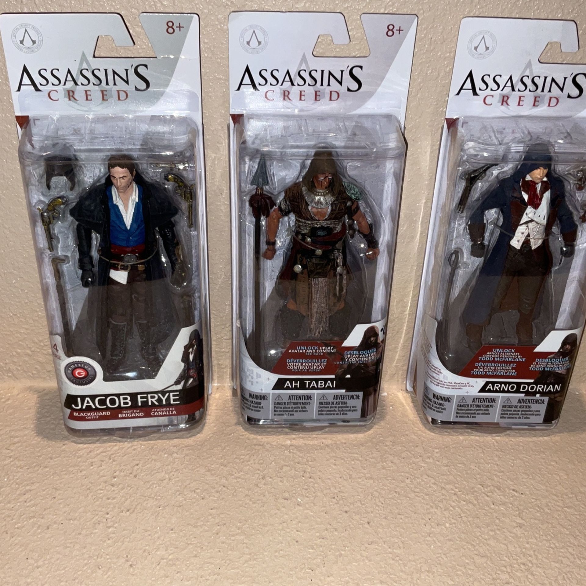 Assassin’s Creed McFarlane Action Figures Ah Tabai, Arno Dorian, & Jacob Frye