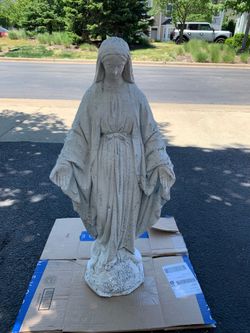 Cement, religious statue, cash only heavy
