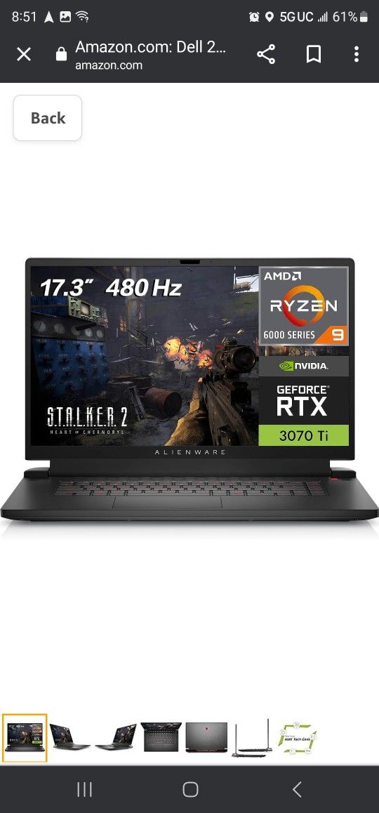 Alienware M17 R5 Gaming Laptop AMD GAMING LAPTOP