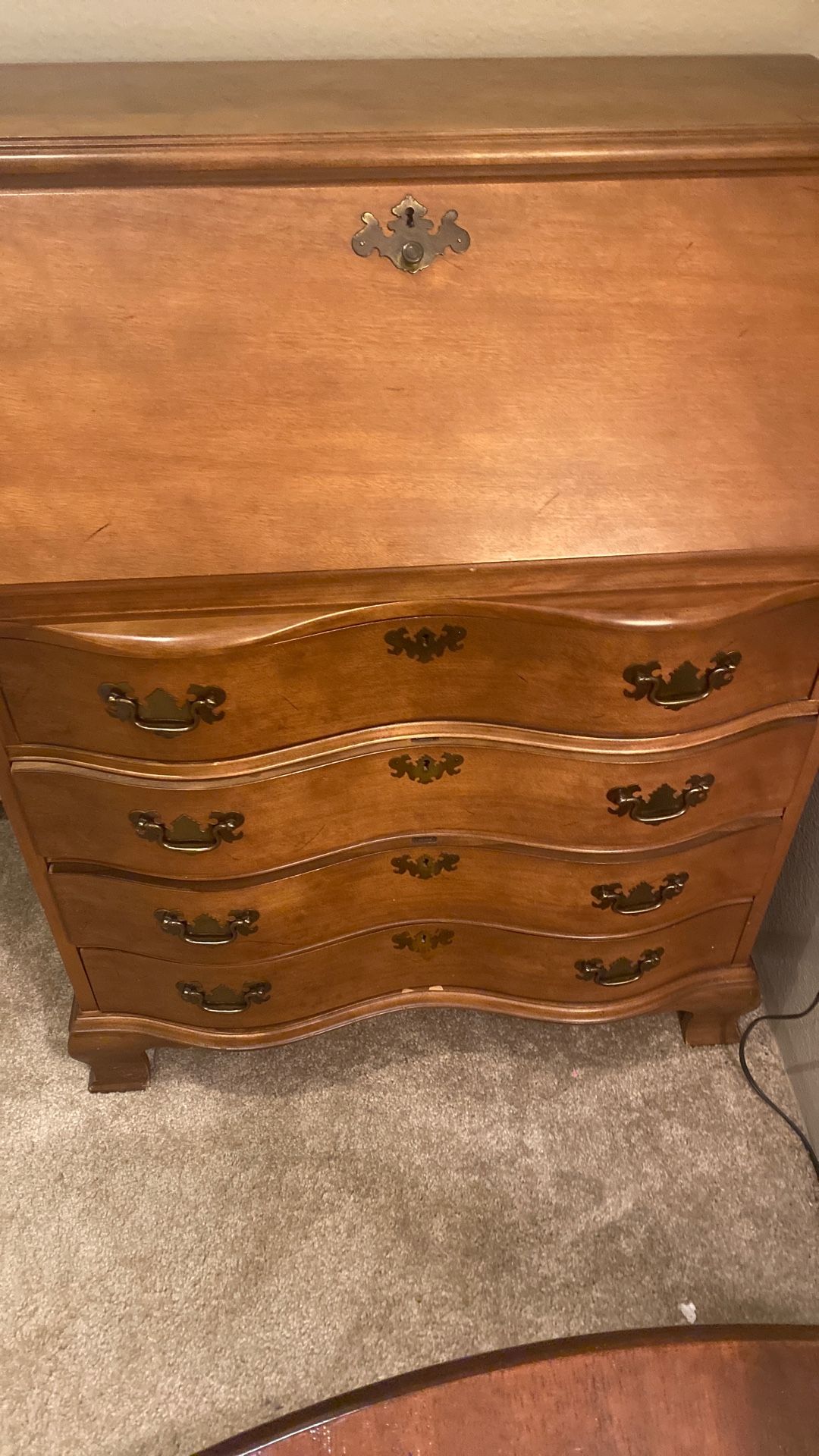 Maple Vintage Secretary Desk