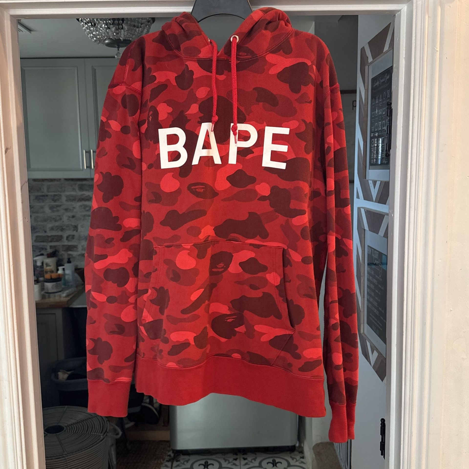 Bape Red Camo Hoodie