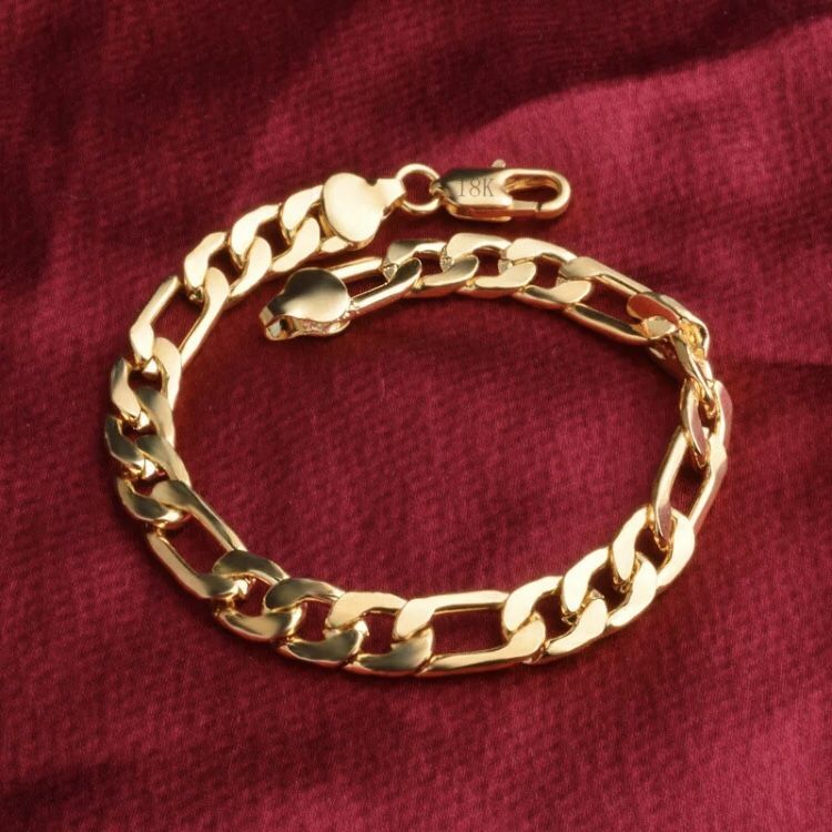 18k gold plated 8mm bracelet bangle women’s jewelry accessory