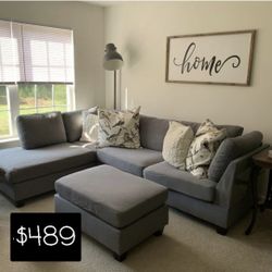 Gray Sofa Bed Sleeper Couch Futon 84x36x34 "