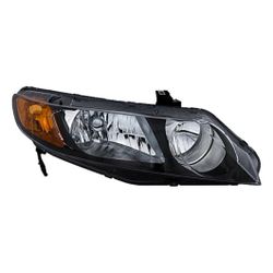 Replacement Passenger Side Headlight, without Bulb, Halogen, Clear Lens, Sedan