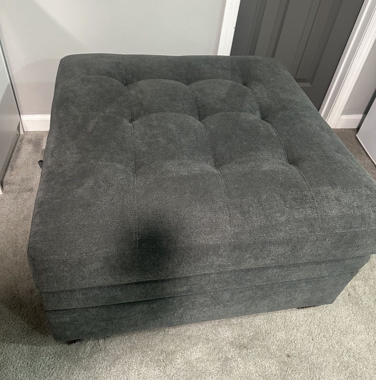 Dark Gray Ottoman With Storage 34&34