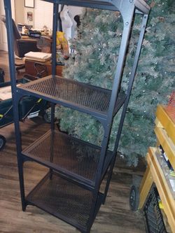 4 tier black shelf unit