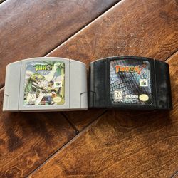 Turok: Dinosaur Hunter + Turok 2 N64 Authentic Games Carts Only Tested