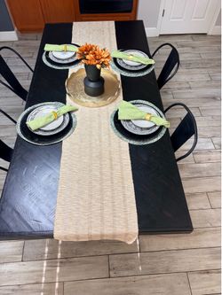 Dining Table black wood from Moes Furnishings