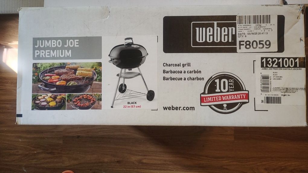 New Weber Charcoal Grill