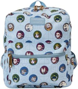 LOUNGEFLY Nickelodeon AVATAR The Last AIRBENDER Nylon MINI Backpack Blue NEW