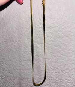 14K Gold Plated Herringbone Necklaces for Women, Dainty Gold Snake Choker