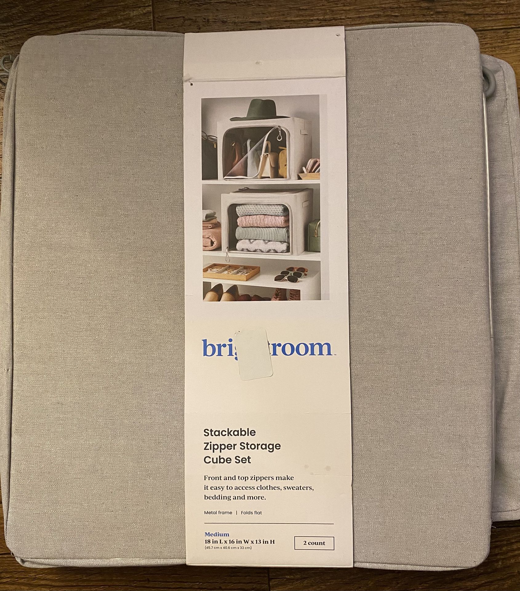 Brightroom Stackable Zipper Storage Cube Set