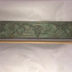 Carved Wood Wall Plaque Grapes Birds Motif