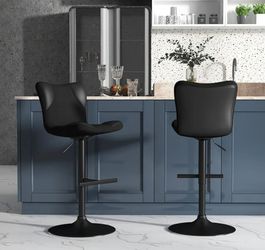 BLACK BARSTOOLS SET OF 2 PCS 💥BRAND NEW NEVER USE 💥
