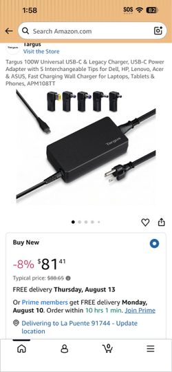 Targus 100W Universal USB-C Laptop Charger