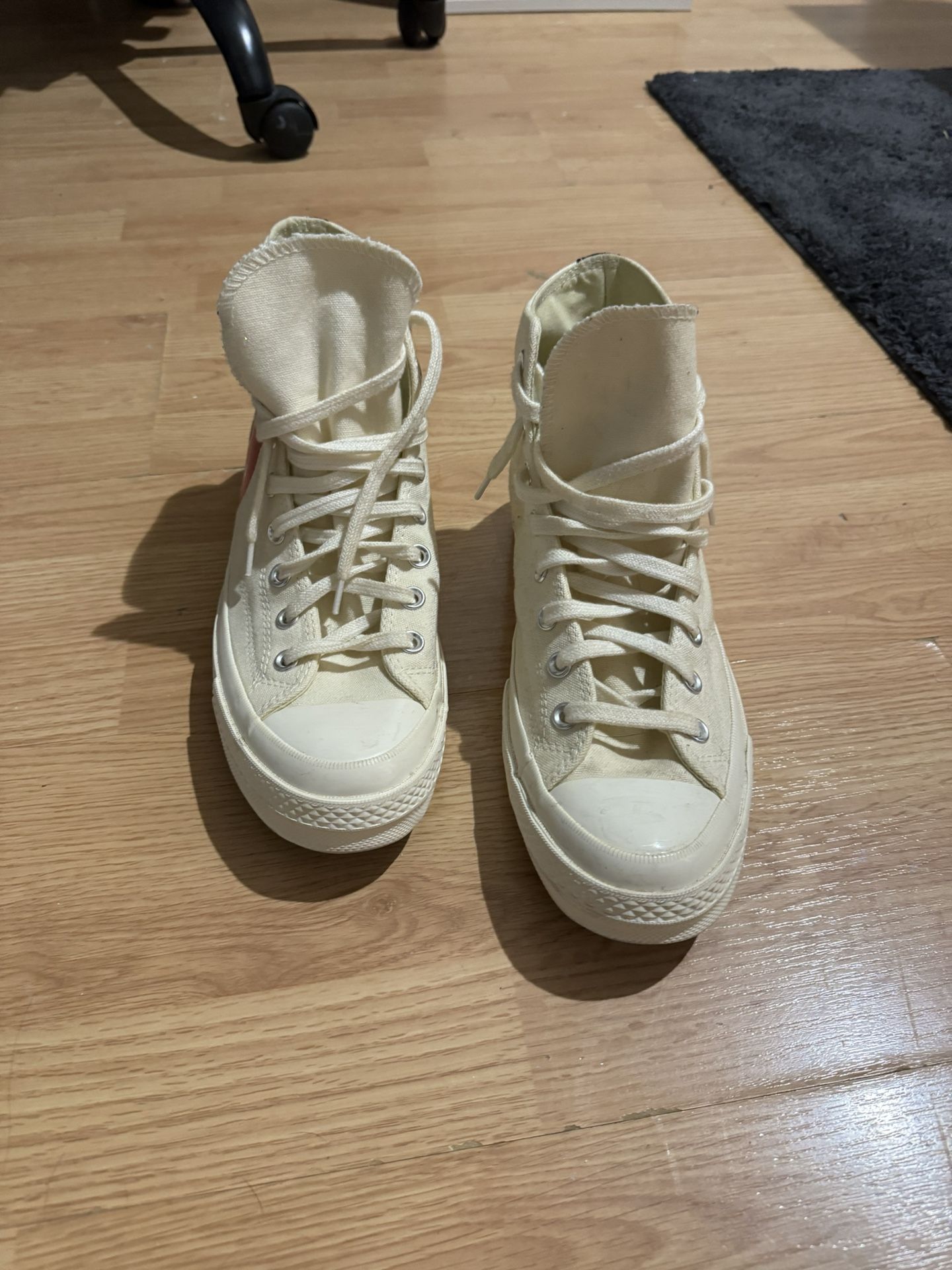 White Hightop CDG Converse 