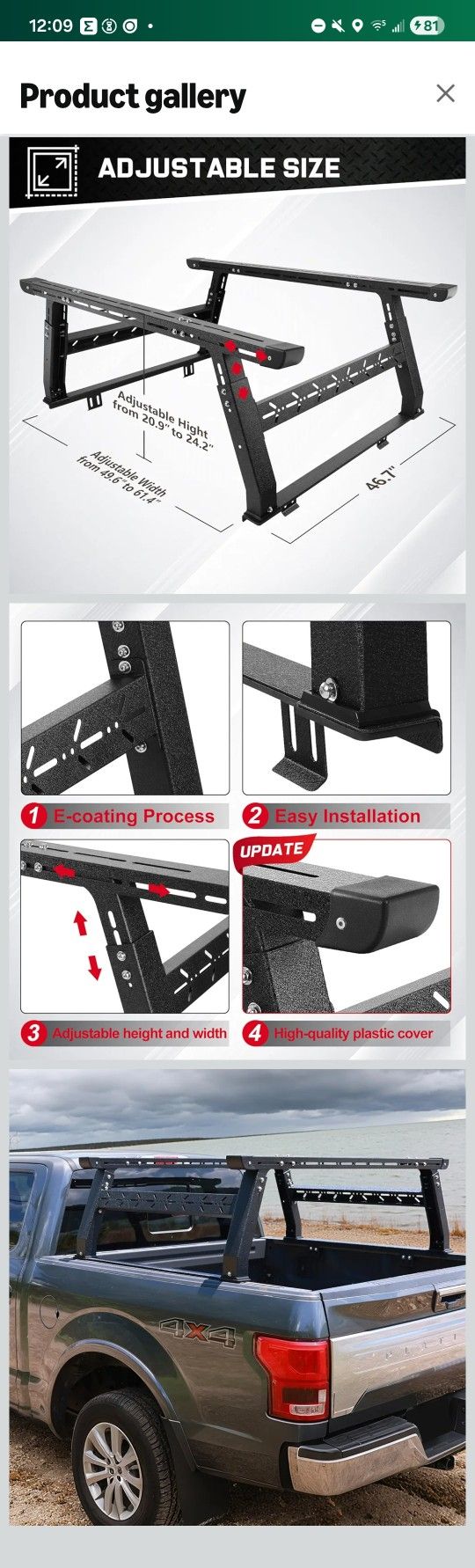Othowe Truck Bed Rack