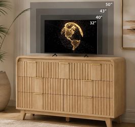 7 drawer dresser 47” flutter design, modern chest of drawers, tv stand K-56