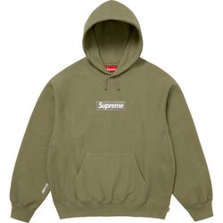 Supreme Box Logo Hooded Sweatshirt Light Olive 
