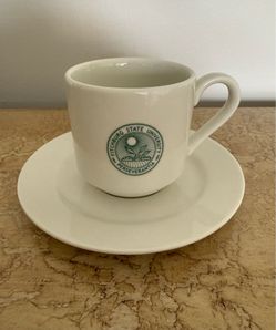 Fitchburg State University Porcelain Cup and Saucer