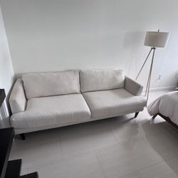 West Elm Modern Cream Sofa – Excellent Condition