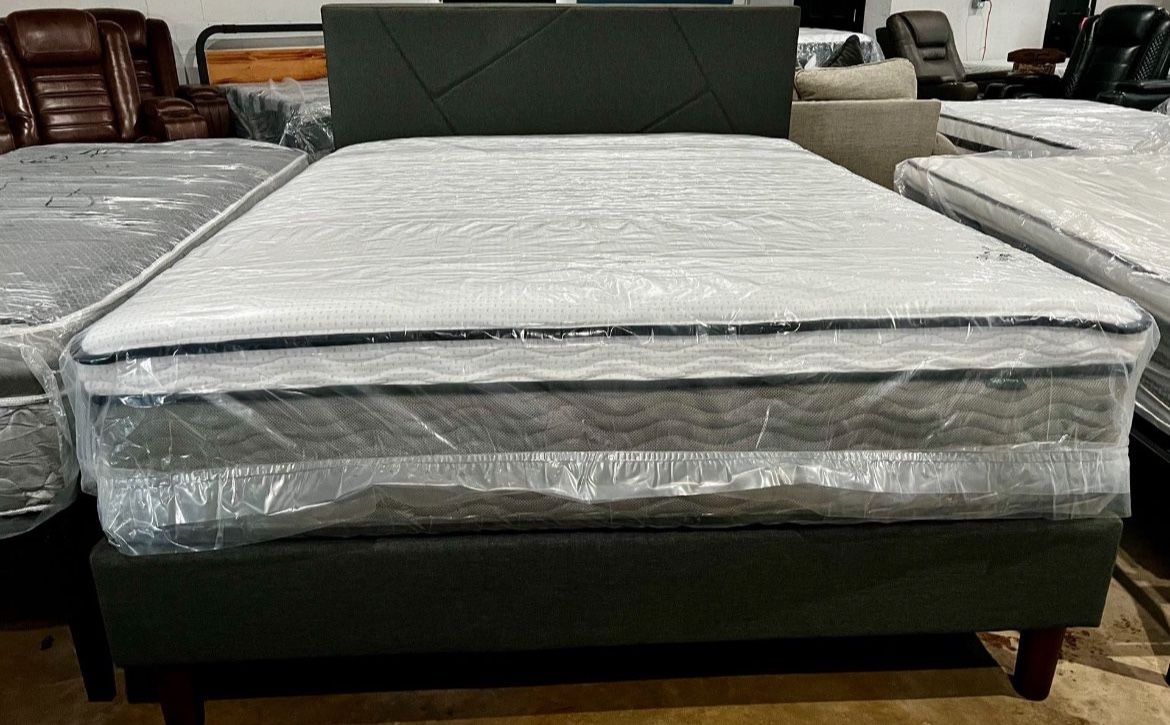 New Comfortable Firm 12” Inch Full Size Hybrid Pillowtop Mattress ⭐️ Shop Now Pay Later ⭐️ Finance With $0 Down ⭐️
