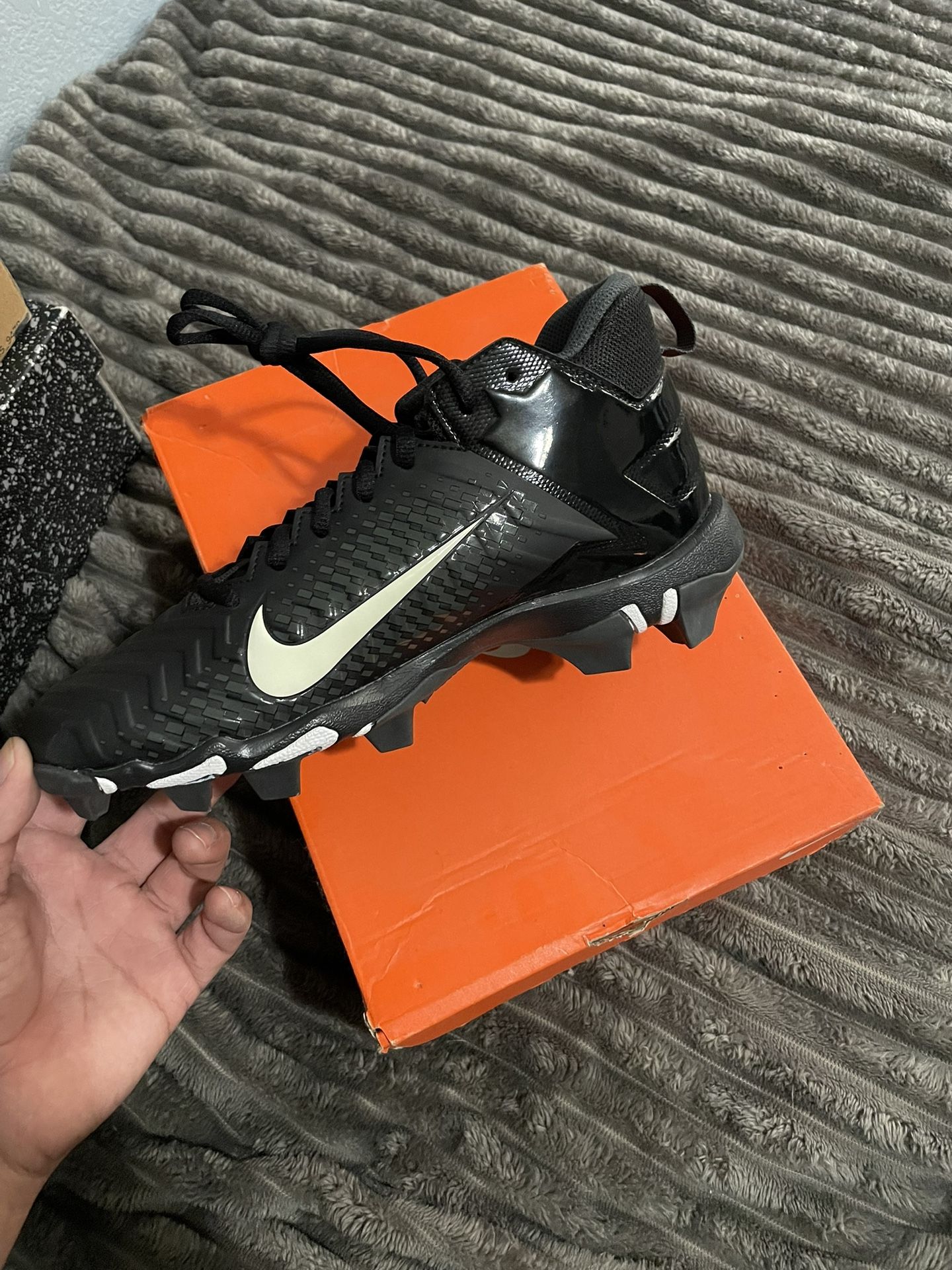 black & White Nike Football Cleats