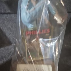 Steve Carlton  Statue And Card