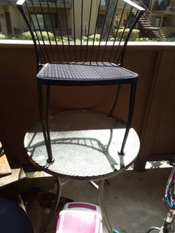 Chair and table